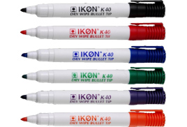 ValueX Whiteboard Marker Bullet Tip 2mm Line Assorted Colours (Pack 10) - K40-PK10