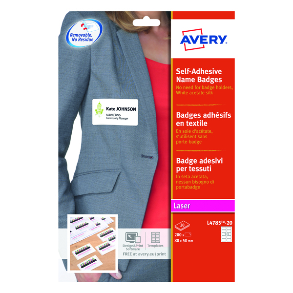 Identification Label A4 Sheet
