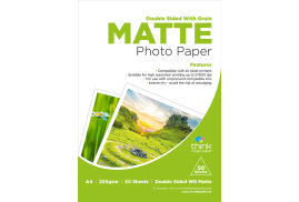 Think Double-Sided Matte With Grain A4 Photo Paper - 220gsm - 50 Sheets