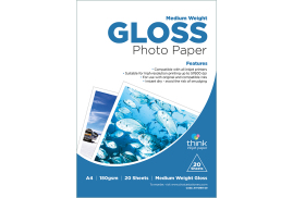 Think Glossy A4 Photo Paper - 180gsm - 20 Sheets