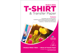 Think T-Shirt Transfer Paper (140gsm) & White Shirt (Med)