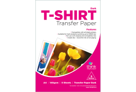 Think Dark T-Shirt Transfer Paper - 5 A4 Sheets
