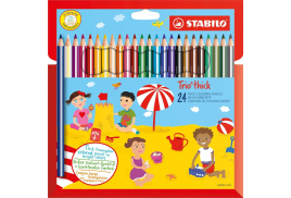 STABILO Trio Thick Colouring Pencil Assorted Colours (Pack 24) - 203/24-01