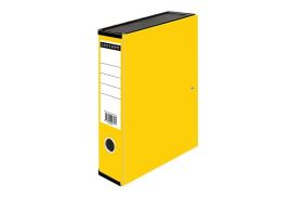 ValueX Box File Paper on Board Foolscap 70mm Capacity 75mm Spine Width Clip Closure Yellow (Pack 10) - 31819DENTx10