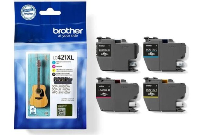 Brother LC421 Value Pack - 4-pack - Black, Yellow, Cyan, Magenta - Original - Ink Cartridge