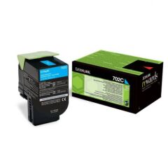 Lexmark 702C Cyan Toner Cartridge 1K pages - 70C20C0 Image