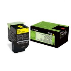 Lexmark 702Y Yellow Toner Cartridge 1K pages - 70C20Y0 Image