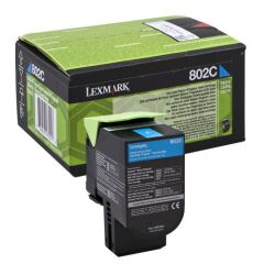 Lexmark 802C Cyan Toner Cartridge 1K pages - 80C20C0 Image