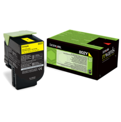 Lexmark 802Y Yellow Toner Cartridge 1K pages - 80C20Y0 Image