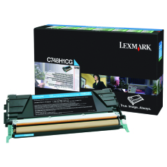 Lexmark C748 Cyan High Yield Return Program Toner C748H1CG Image