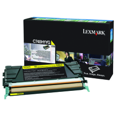 Lexmark C748 Yellow High Yield Return Program Toner C748H1YG Image