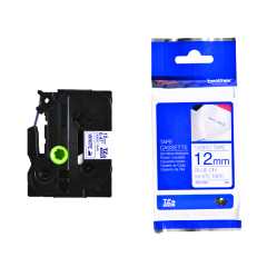 Brother Blue On White Label Tape 12mm x 3m - TZEFA3 Image