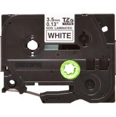 Brother Black On White Label Tape 3.5mm x 8m - TZEN201 Image