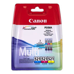 Canon CLI521 CMY Standard Ink Cartridge 9ml - 2934B015 Image