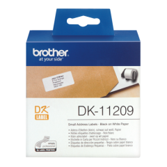 Brother DK11209 Small Address Label Roll 62mmx29mm 800 Image