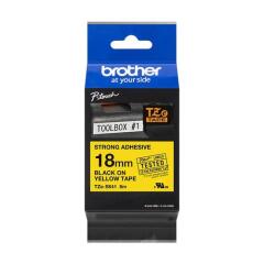 Brother TZES641 Black On Yellow Strong Label Tape 18mmx8m Image