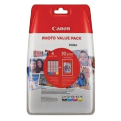Canon CLI-571 CMYK Inkjet Cartridge Value Pack 0386C006 Image