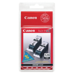 Canon PGI-520 Black Inkjet Cartridges (Pack of 2) 2641B002 Image
