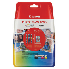 Canon CLI-526 Inkjet Cartridges (Pack of 4) 4540B017 Image