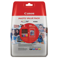 Canon CLI-551 CMYK Ink Cartridges Multipack 6508B005 Image