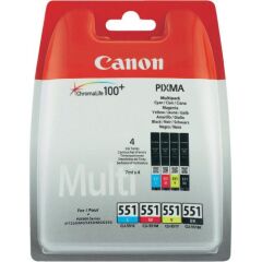 Canon 6509B009 CLI551 CMYK Ink 4x7ml Multipack Image