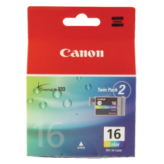 Canon BCI-16 CMY Inkjet Cartridges (Pack of 2) 9818A002 Image
