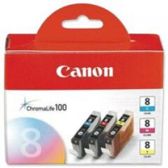 Canon 0621B029 CLI8 CMY Ink 3x13ml Multipack Image