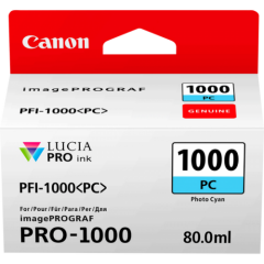 Canon 0550C001 PFI1000 Photo Cyan Ink 80ml Image