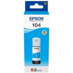 Epson 104 Cyan Ink Bottle 65ml - C13T00P240 Image
