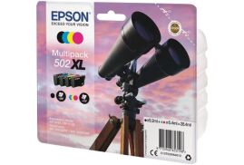 Epson 502XL Binoculars Black CMY High Yield Ink Cartridge 28ml Multipack - C13T02W64010