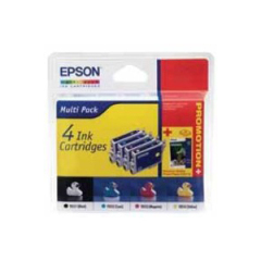 Epson T0556 Duck Black CMY Standard Capacity Ink Cartridge 4x8ml Multipack - C13T05564010 Image