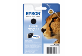 Epson T0711 Cheetah Black Standard Capacity Ink Cartridge 7ml - C13T07114012