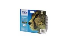 Epson T0715 Cheetah Black CMY Standard Capacity Ink Cartridge 24ml Multipack - C13T07154012