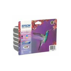 Epson T0807 Hummingbird 6 Colour Standard Capacity Ink Cartridge 6x7ml Multipack - C13T08074011 Image