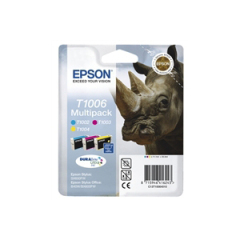 Epson T1006 Rhino Colour High Yield Ink Cartridge 3x11ml Multipack - C13T10064010 Image