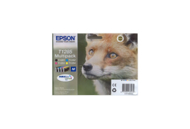 Epson T1285 Fox Black CMY Colour Standard Capacity Ink Cartridge 6ml 3x3.5ml Multipack - C13T12854012