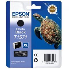 Epson T1571 Turtle Black Standard Capacity Ink Cartridge 26ml - C13T15714010 Image