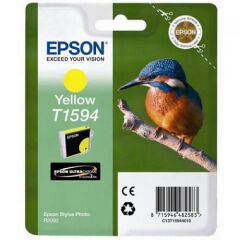 Epson T1594 Kingfisher Yellow Standard Capacity Ink Cartridge 17ml - C13T15944010 Image