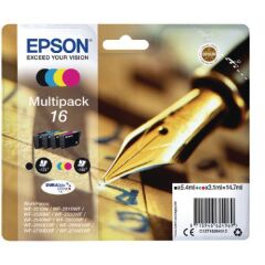 Epson 16 Pen and Crossword Black CMY Colour Standard Capacity Ink Cartridge 5ml 3x3ml Multipack - C13T16264012 Image