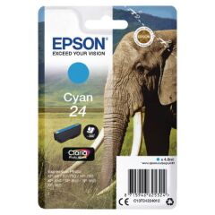 Epson 24 Elephant Cyan Standard Capacity Ink Cartridge 5ml - C13T24224012 Image