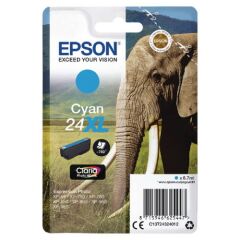 Epson 24XL Elephant Cyan High Yield Ink Cartridge 9ml - C13T24324012 Image