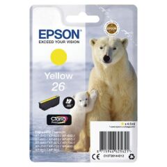 Epson 26 Polar Bear Yellow Standard Capacity Ink Cartridge 4.5ml - C13T26144012 Image