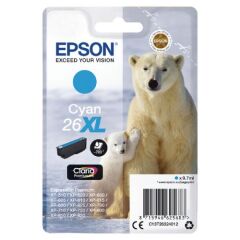 Epson 26XL Polar Bear Cyan High Yield Ink Cartridge 10ml - C13T26324012 Image