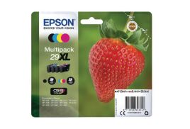 Epson 29XL Strawberry Black CMY High Yield Colour Ink Cartridge 11ml 3x6ml Multi - C13T29964012