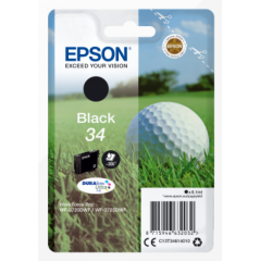 Epson 34 Golfball Black Standard Capacity Ink Cartridge 6ml - C13T34614010 Image