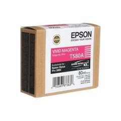 Epson T580A Vivid Magenta Ink Cartridge 80ml - C13T580A00 Image
