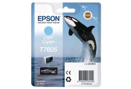 Epson T7605 Killer Whale Light Cyan Standard Capacity Ink Cartridge 26ml - C13T76054010