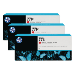 HP 771C Chromatic Red Designjet Ink Cartridge (Pack of 3) B6Y32A Image