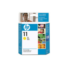 HP 11 Yellow Standard Capacity Ink Cartridge 20ml - C4838A Image