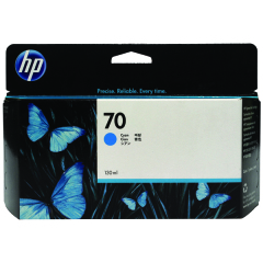 HP 70 Cyan Inkjet Cartridge (Standard Yield, 130ml Capacity) C9452A Image